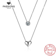 Load image into Gallery viewer, 925 Sterling Silver Double Layers Collarbone Necklace For Women
