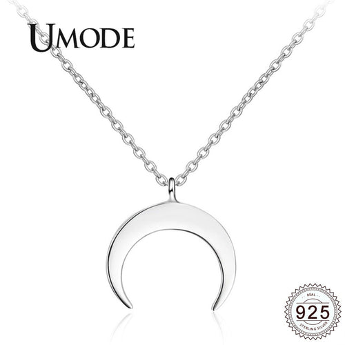 925 Sterling Silver Moon Necklace