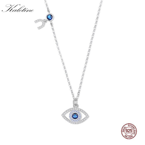 Evil Eye Necklace Pendant 925 Sterling Silver Women