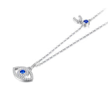 Load image into Gallery viewer, Evil Eye Necklace Pendant 925 Sterling Silver Women