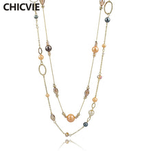 Load image into Gallery viewer, Long Natural Stone Beads Necklace
