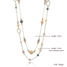 Load image into Gallery viewer, Long Natural Stone Beads Necklace